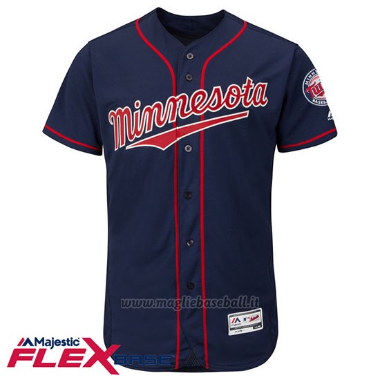 Maglia Baseball Uomo Minnesota Twins Blank Blu Flex Base Autentico Collezione